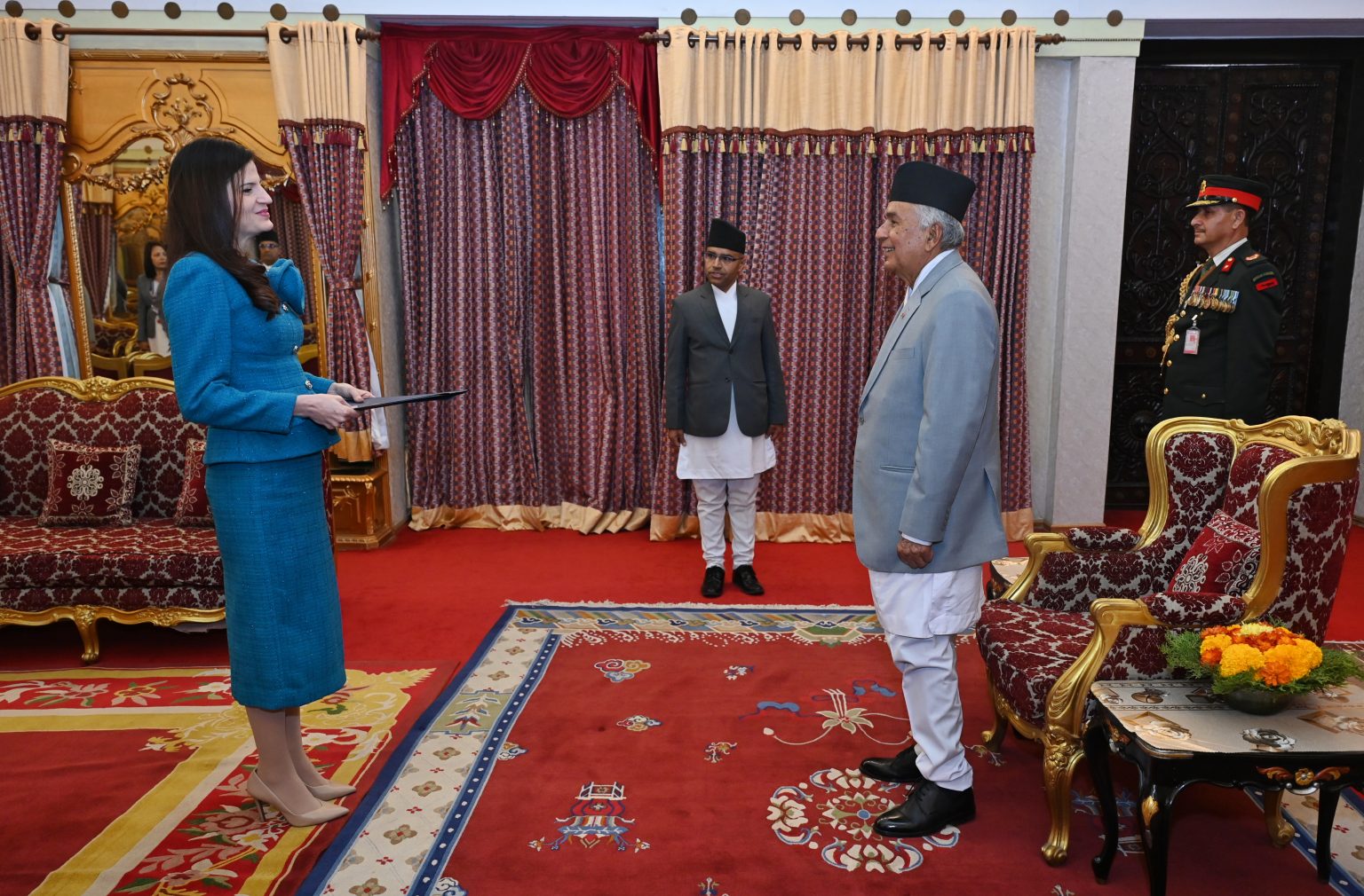 Ambassadors present of Letters of Credence