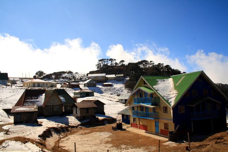 Snowfall in Sandakpur area