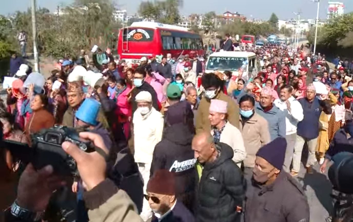 Demonstration in Kathmandu demanding swift implementation of Melamchi Water Supply Project