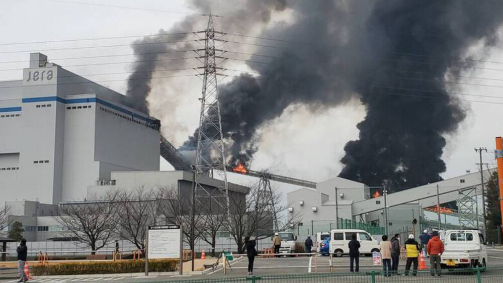 Explosion, fire reported at central Japan’s thermal power station