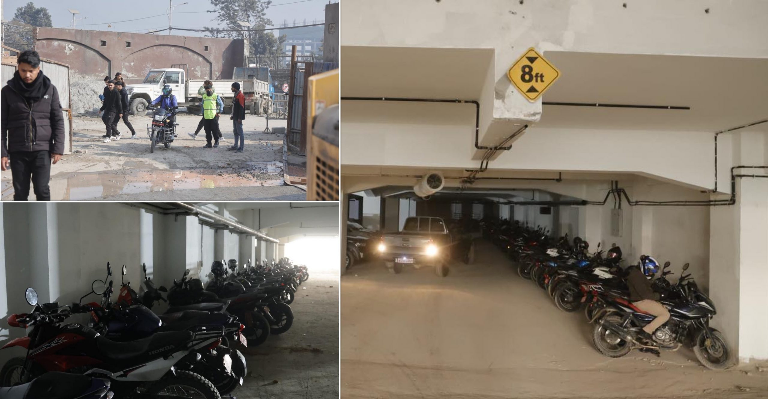 Free parking under Dharahara (photos)