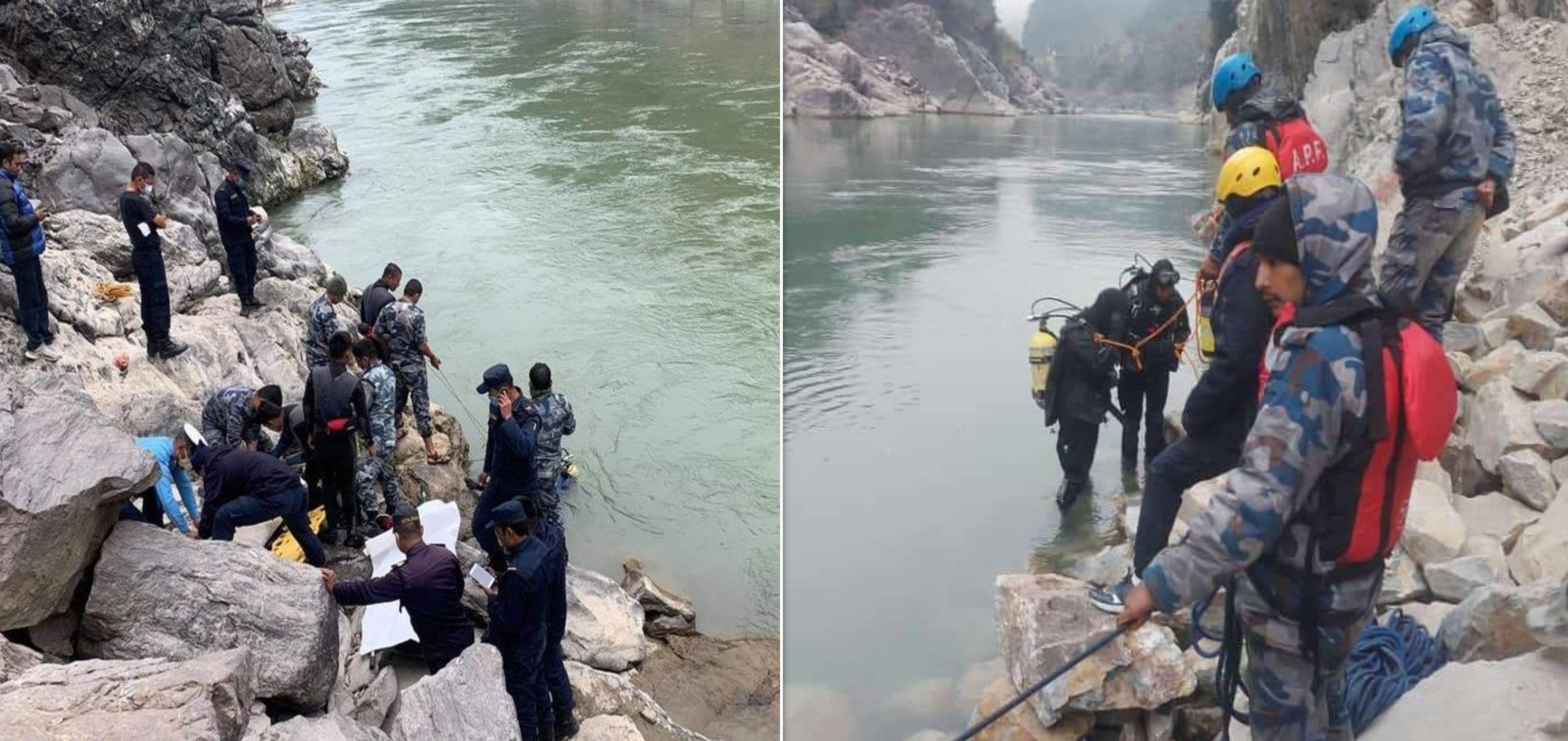 Jeep plunges into Trishuli River, diving team searching for passengers