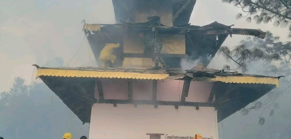 Fire broke out in Myanglung Pathibhara temple complex, no casualties reported