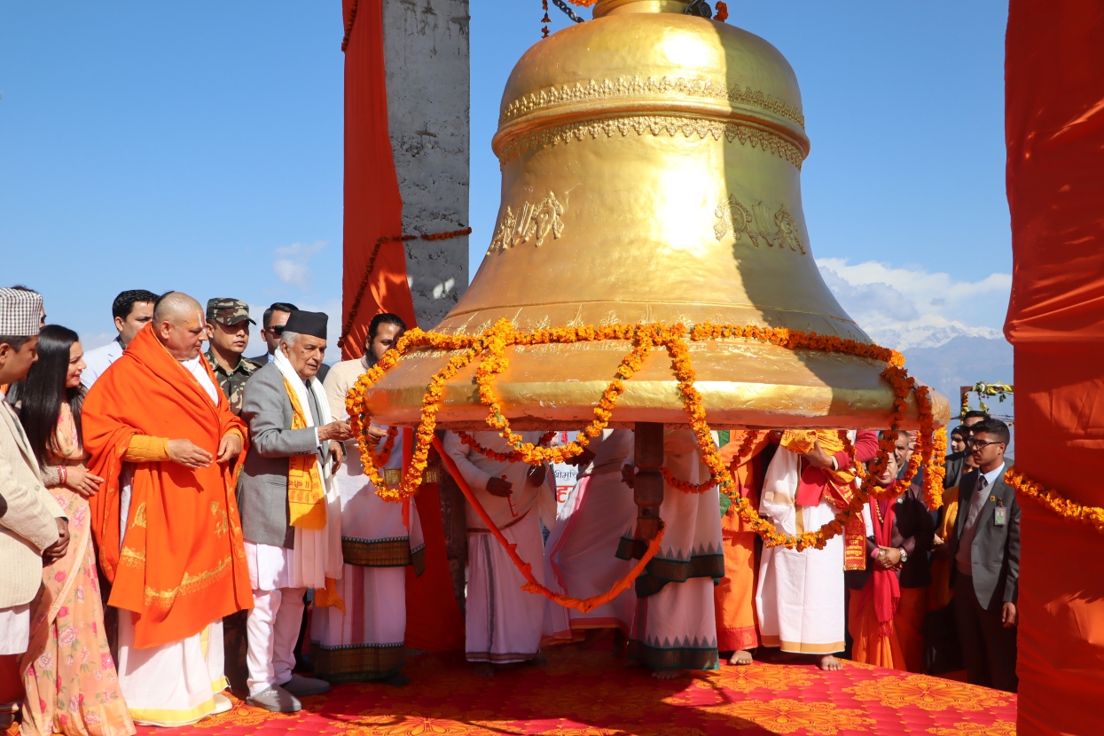 President inaugurates consecration of ‘Muktinath Mahaghanta’ at Panchakot