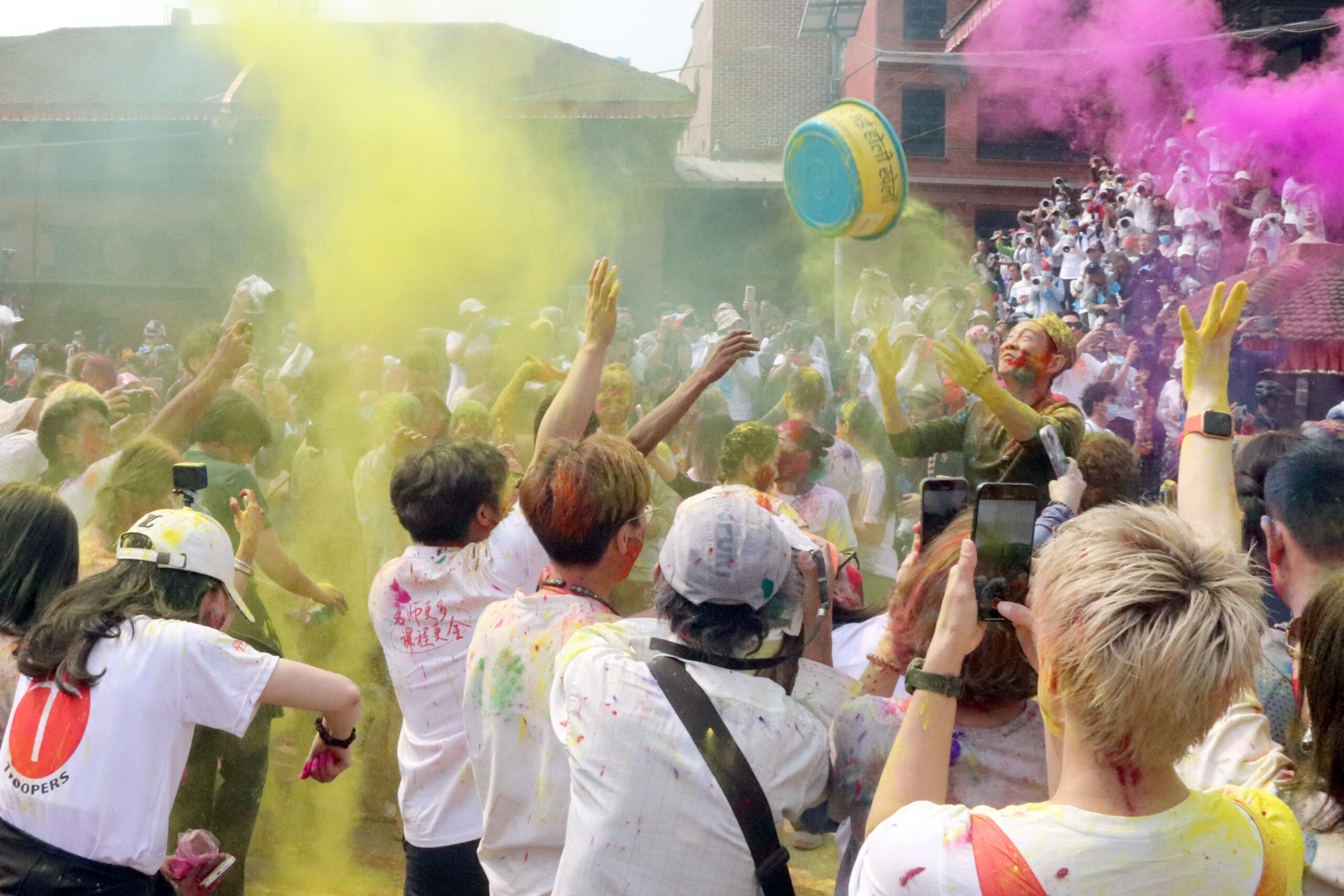 Holi begins in Basantapur with crowds gathering for Chir worship