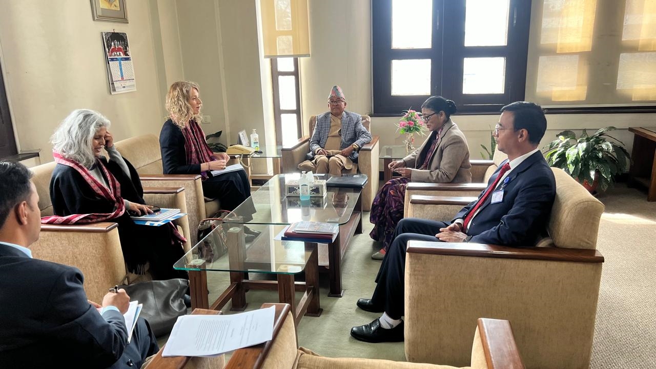 CEC Thapaliya and UN Women Country Rep hold meeting