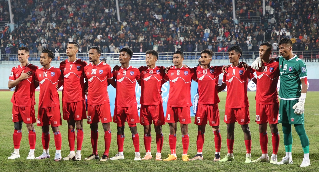 World Cup Football Qualifier: Nepal playing against Bahrain