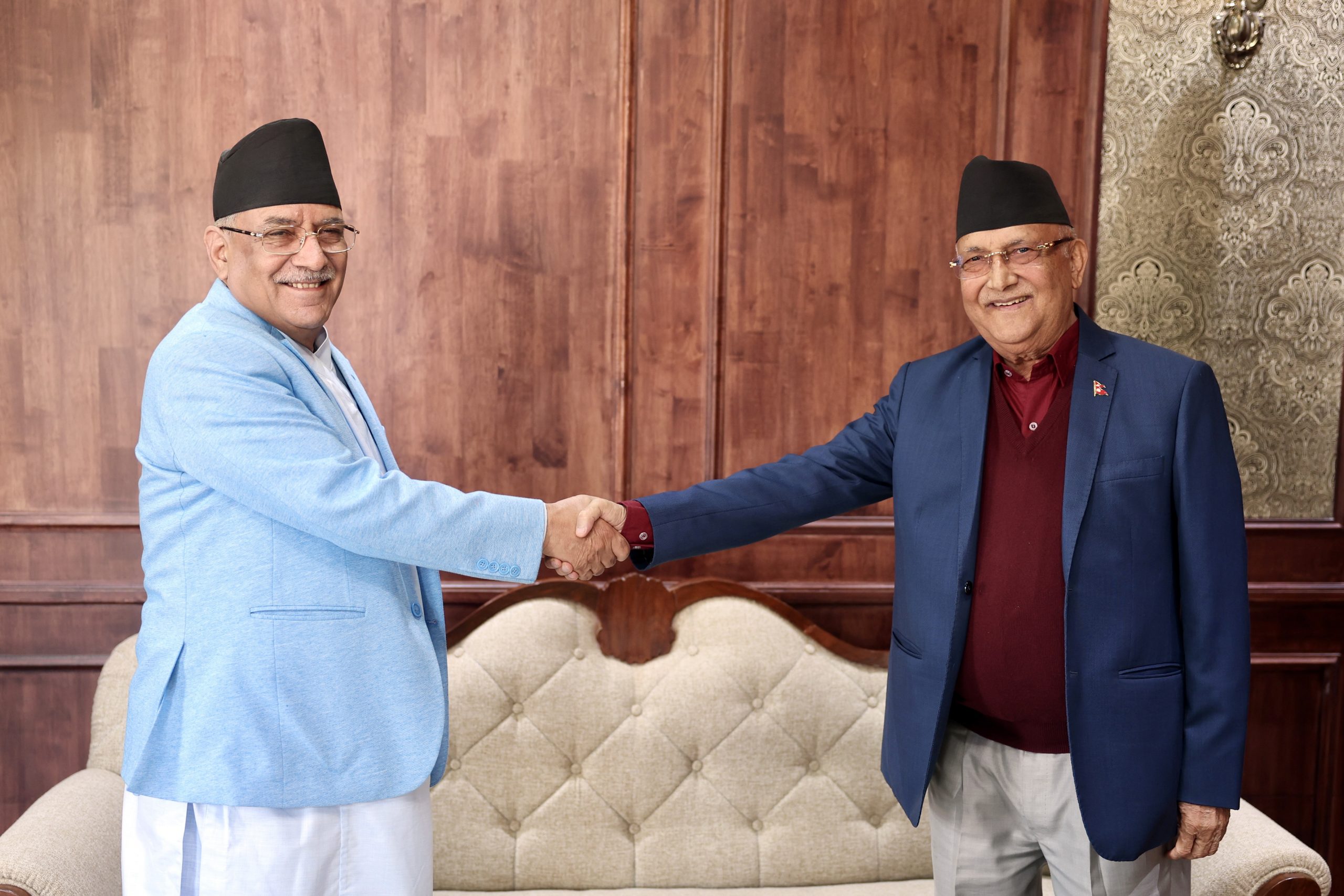 PM Prachanda and Oli met in Baluwatar