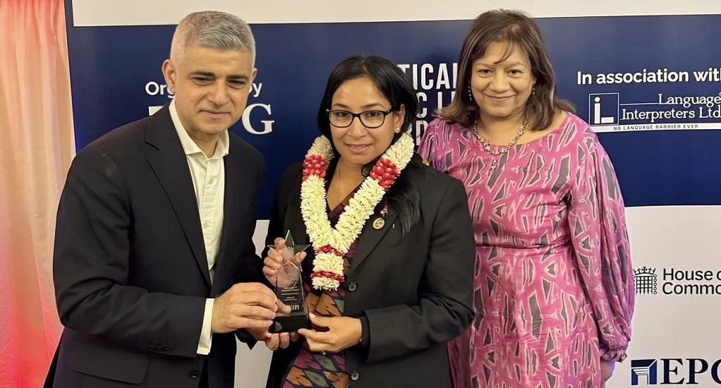 ‘International Mayor Award’ to Renu Dahal in UK