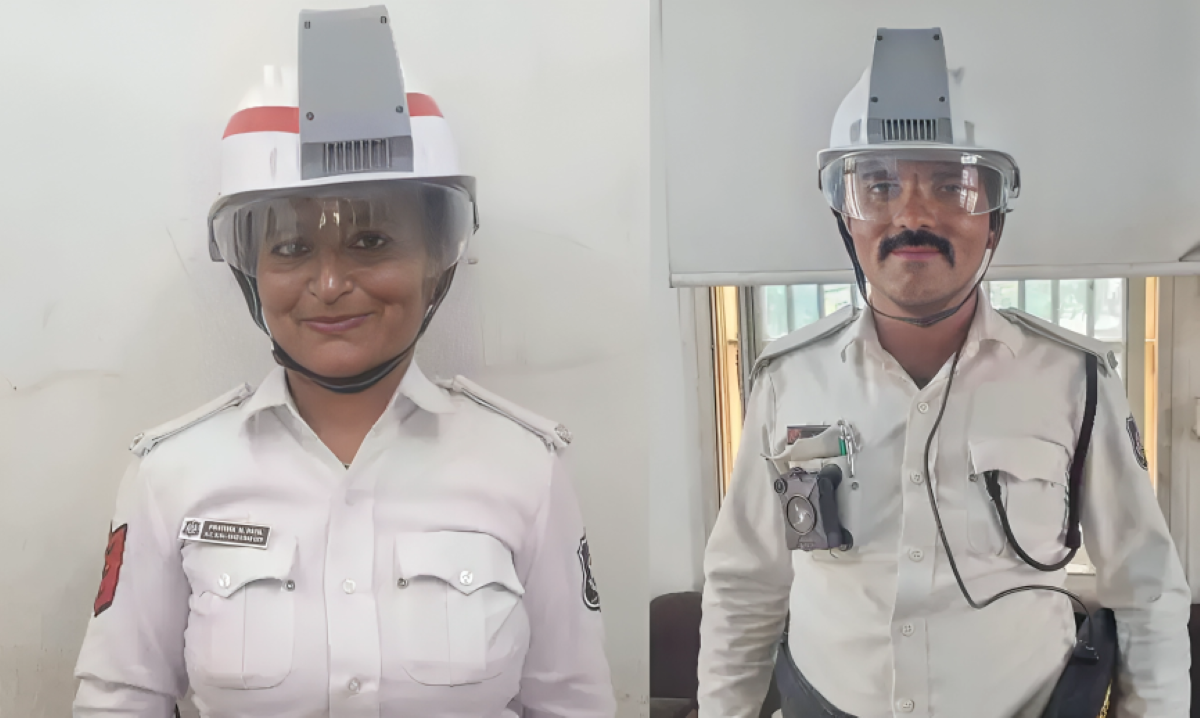 Traffic police gets AC helmets to tackle rising temperature