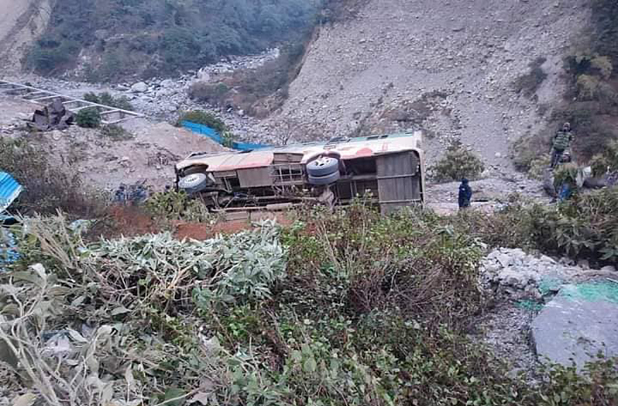 Accident in Sindhupalchowk: 3 dead, 52 injured