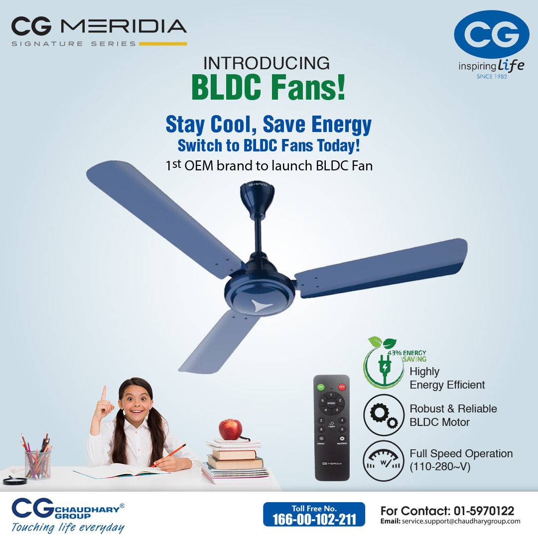 CG launches ‘BLDC Ceiling Fan’, redefining energy efficiency