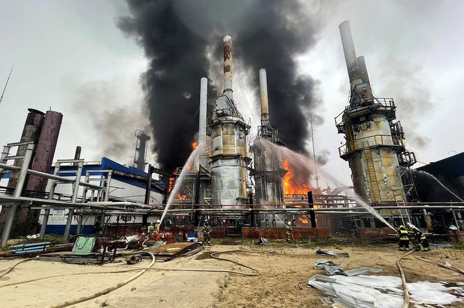 Russian oil production facility in Siberia catches fire