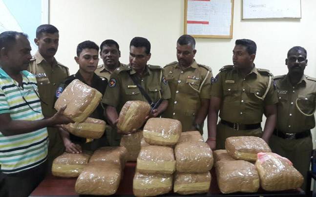 Sri Lankan police confiscate over 38 kg of drugs
