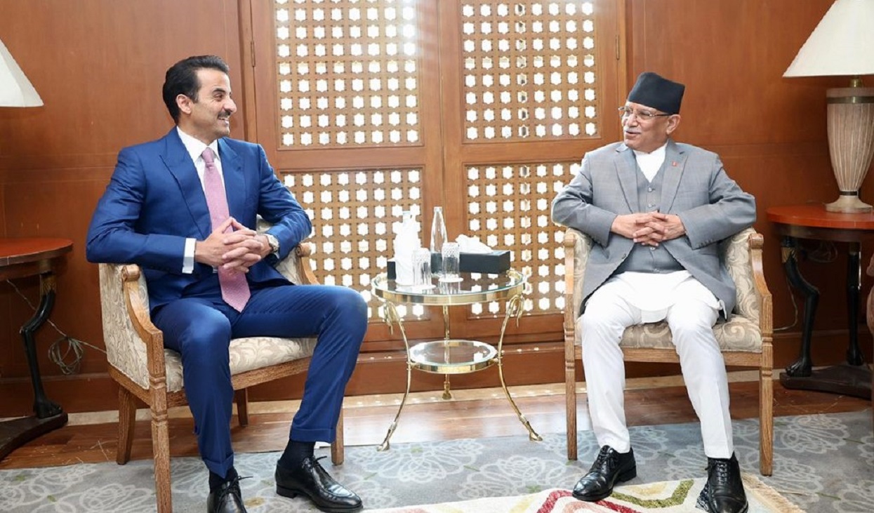 Meeting between King of Qatar & PM Dahal ends