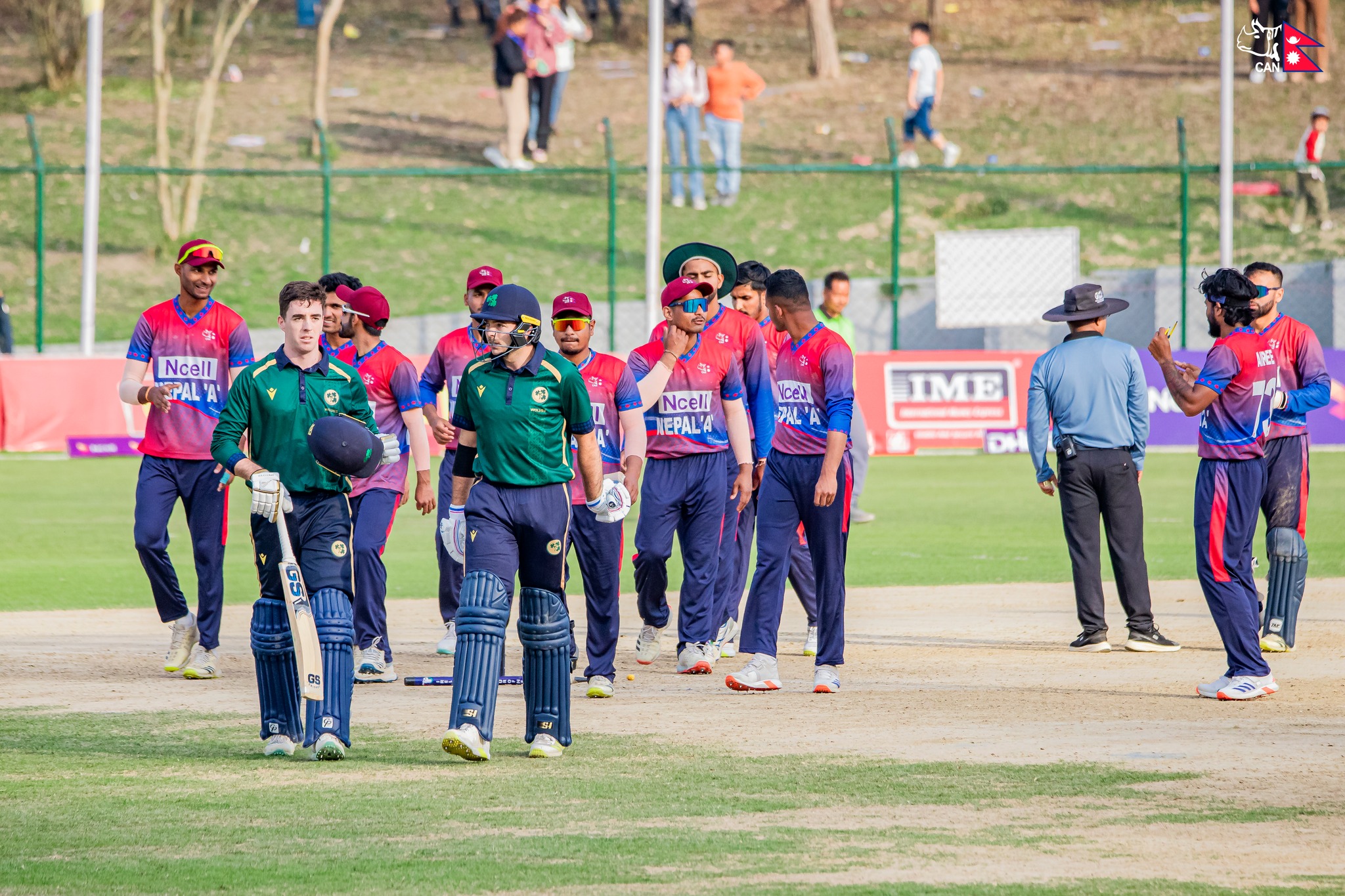 Nepal ‘A’ loses the toss, bowling against Ireland Wolves