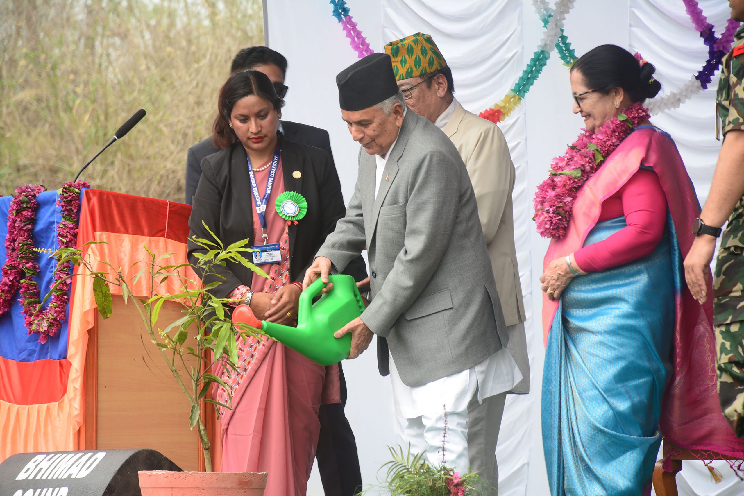 President Paudel arrives in Tanahun