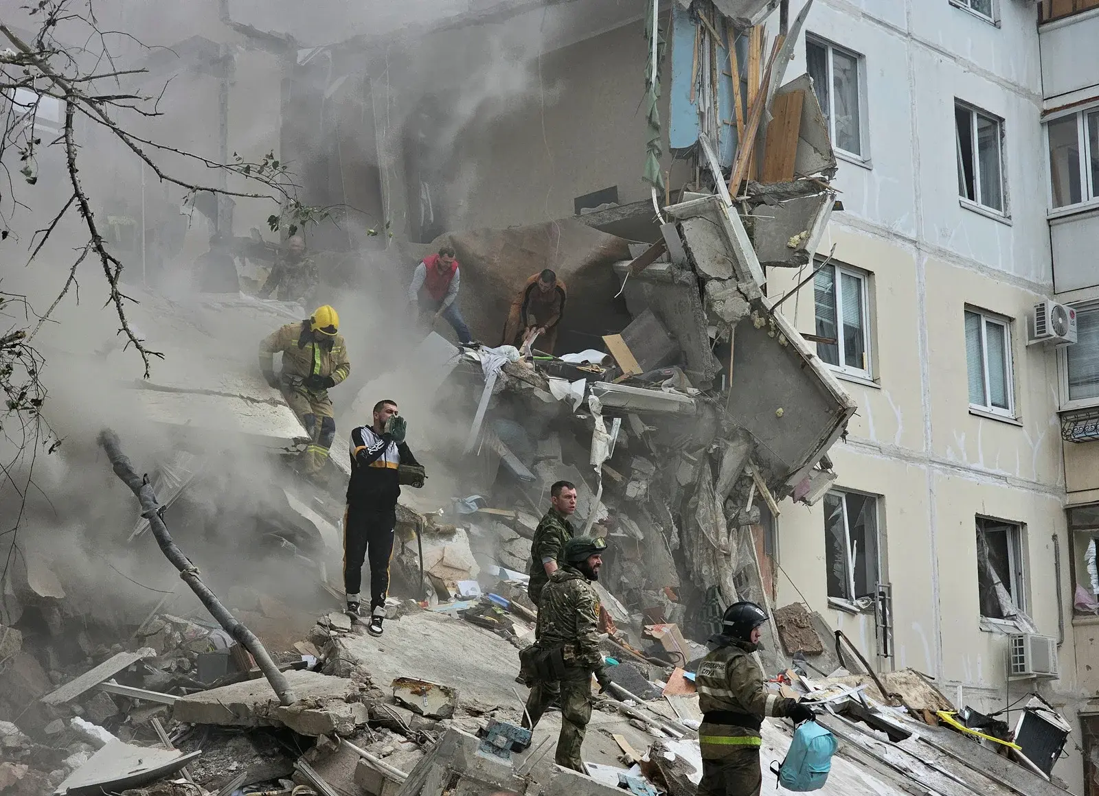 At least 7 killed as building collapses in Russia’s Belgorod