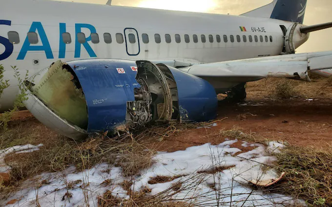Senegal airport says 11 people injured after plane skidded off runway