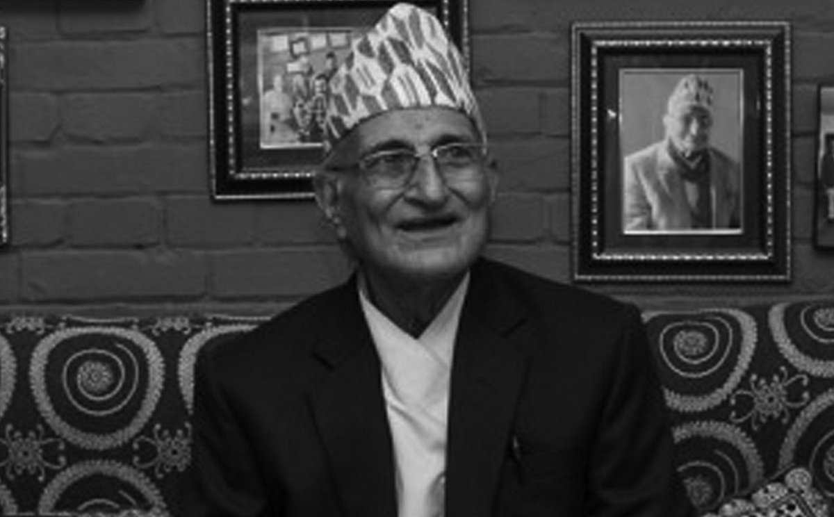 Renowned historian & academician Gyan Mani Nepal passes away at 92