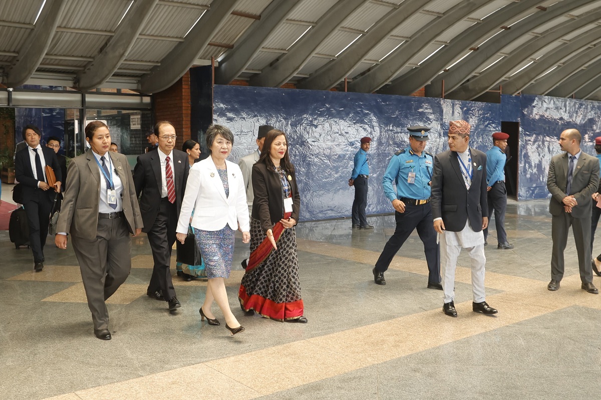 Japan Foreign Minister Yoko arrives in Nepal