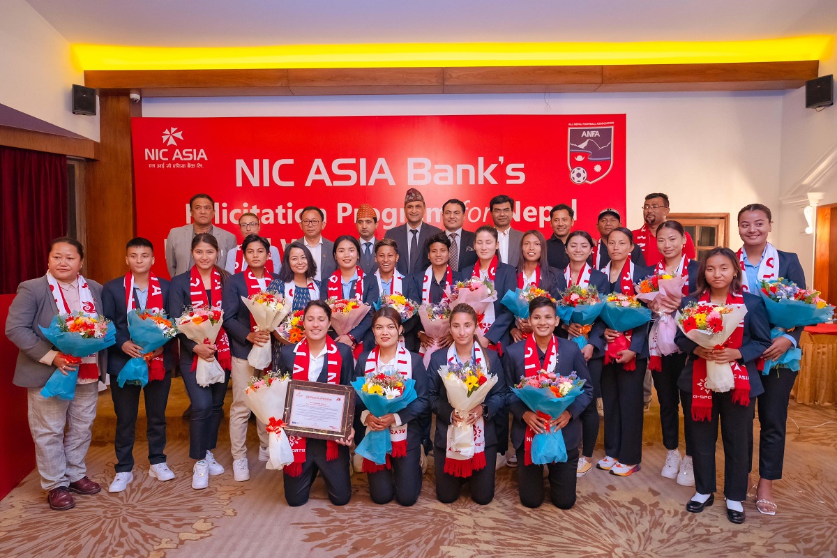NIC Asia Bank honors Nepal Women’s Football team