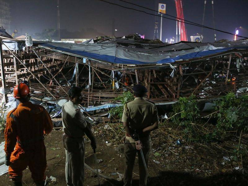 14 people dead as huge billboard falls amid storm in India
