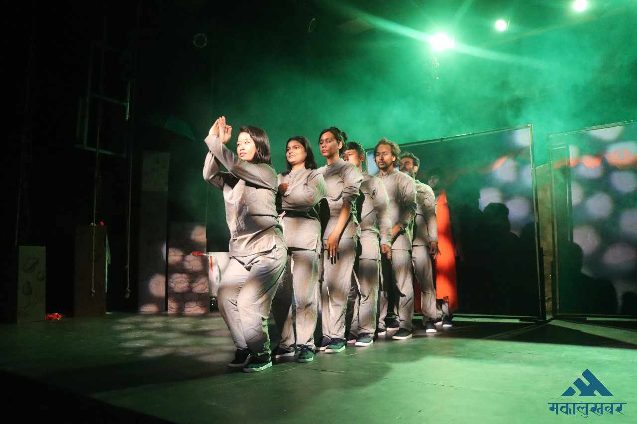 ‘Laya Prakritiko’ play staged at Mandala Theatre (photos)