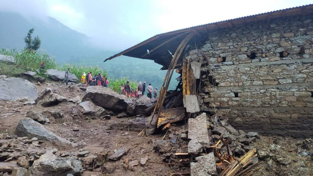 One person killed and two others injured in landslide in Okhaldhunga