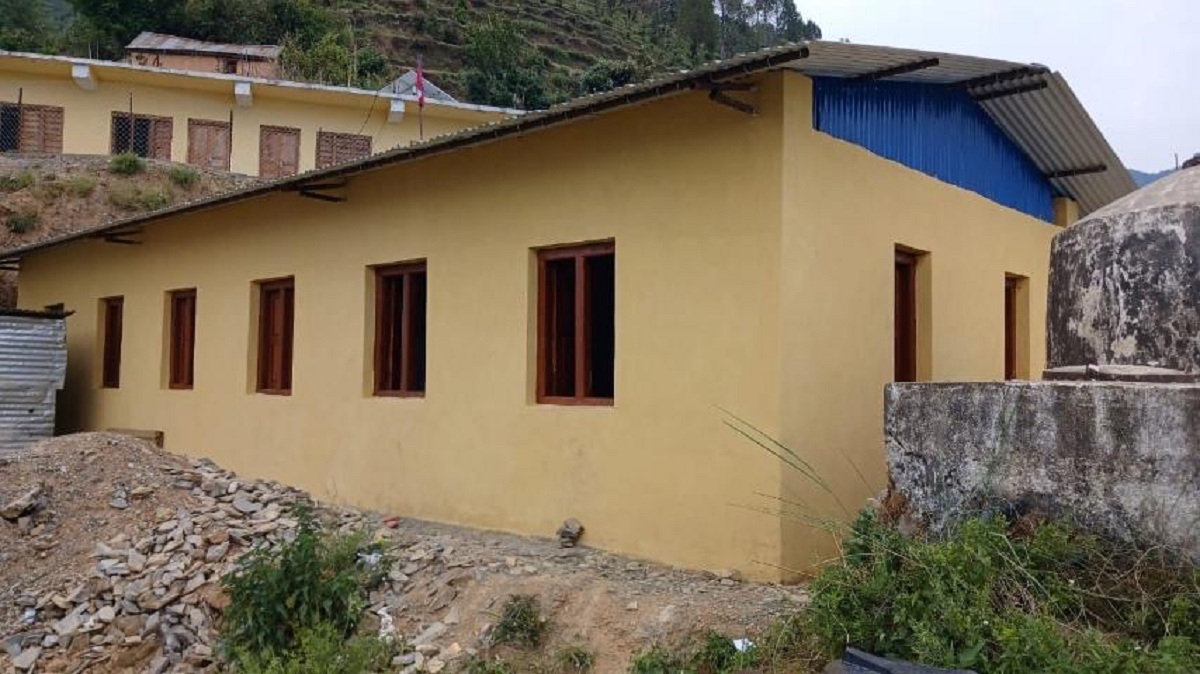 Muktinath Bank provides support for school building construction in Bajhang