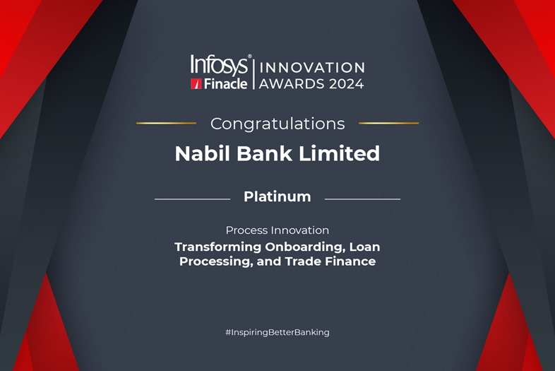 Nabil Bank bagged Platinum Infosys Finacle Innovation Award 2024