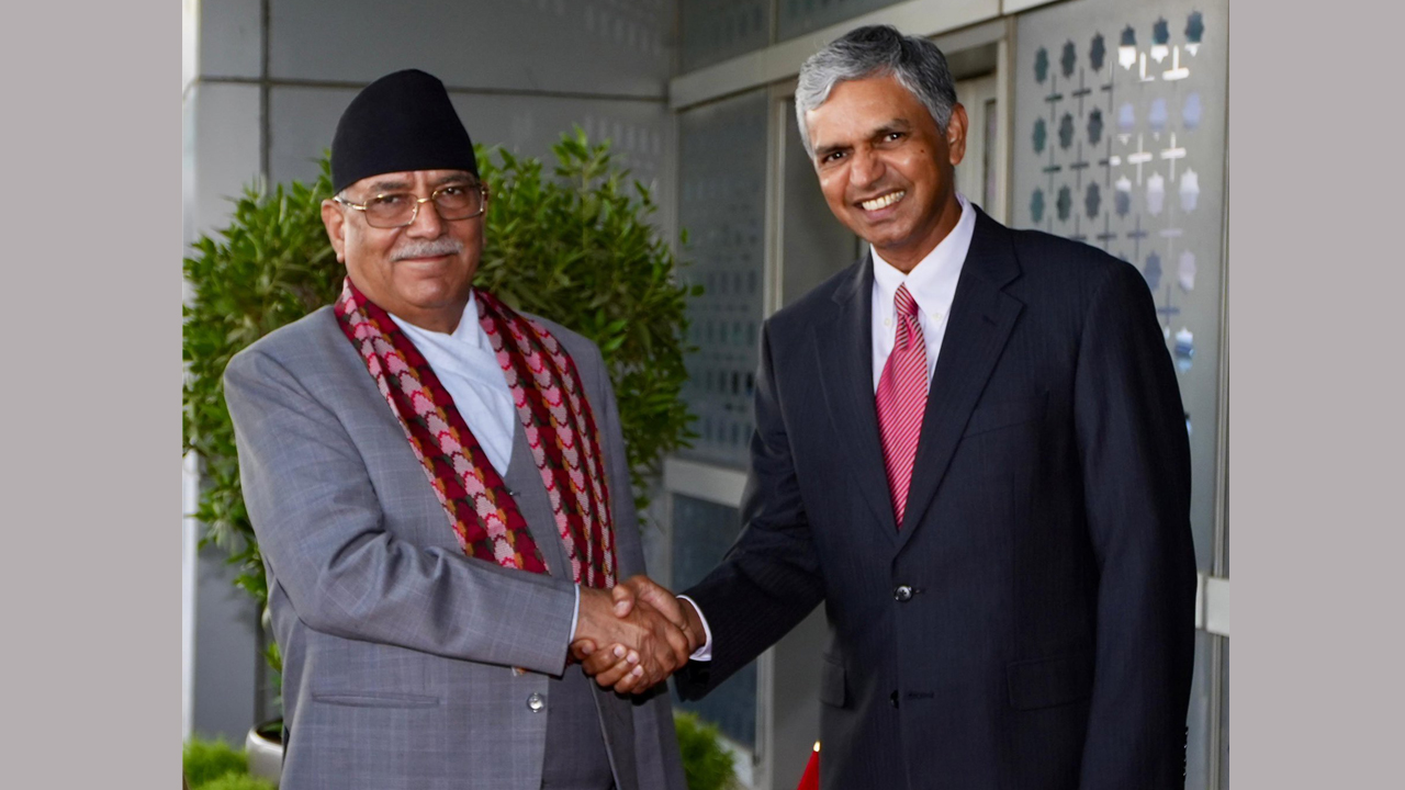 PM Dahal welcomed by special representative in New Delhi