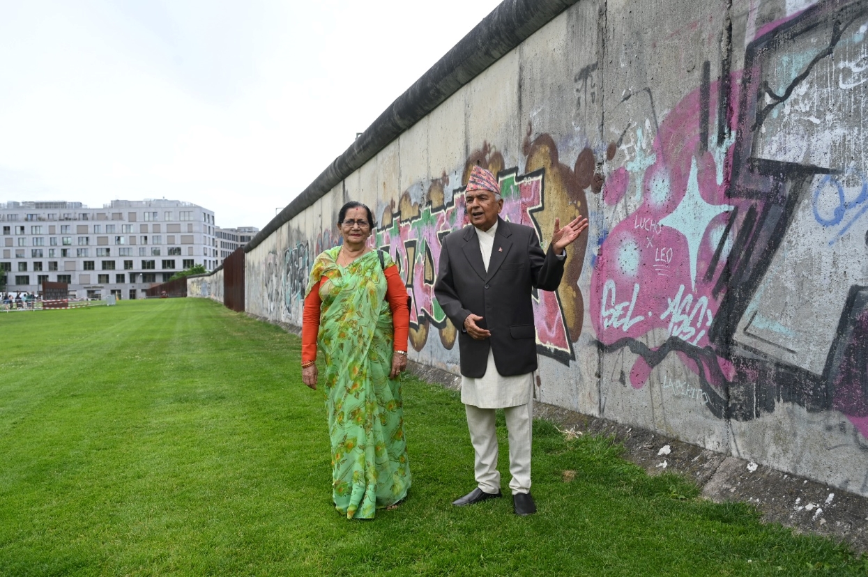 President Paudel explores historic Berlin Wall during Germany visit