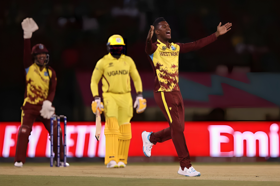 West Indies’ crushing victory as Uganda all out for 39