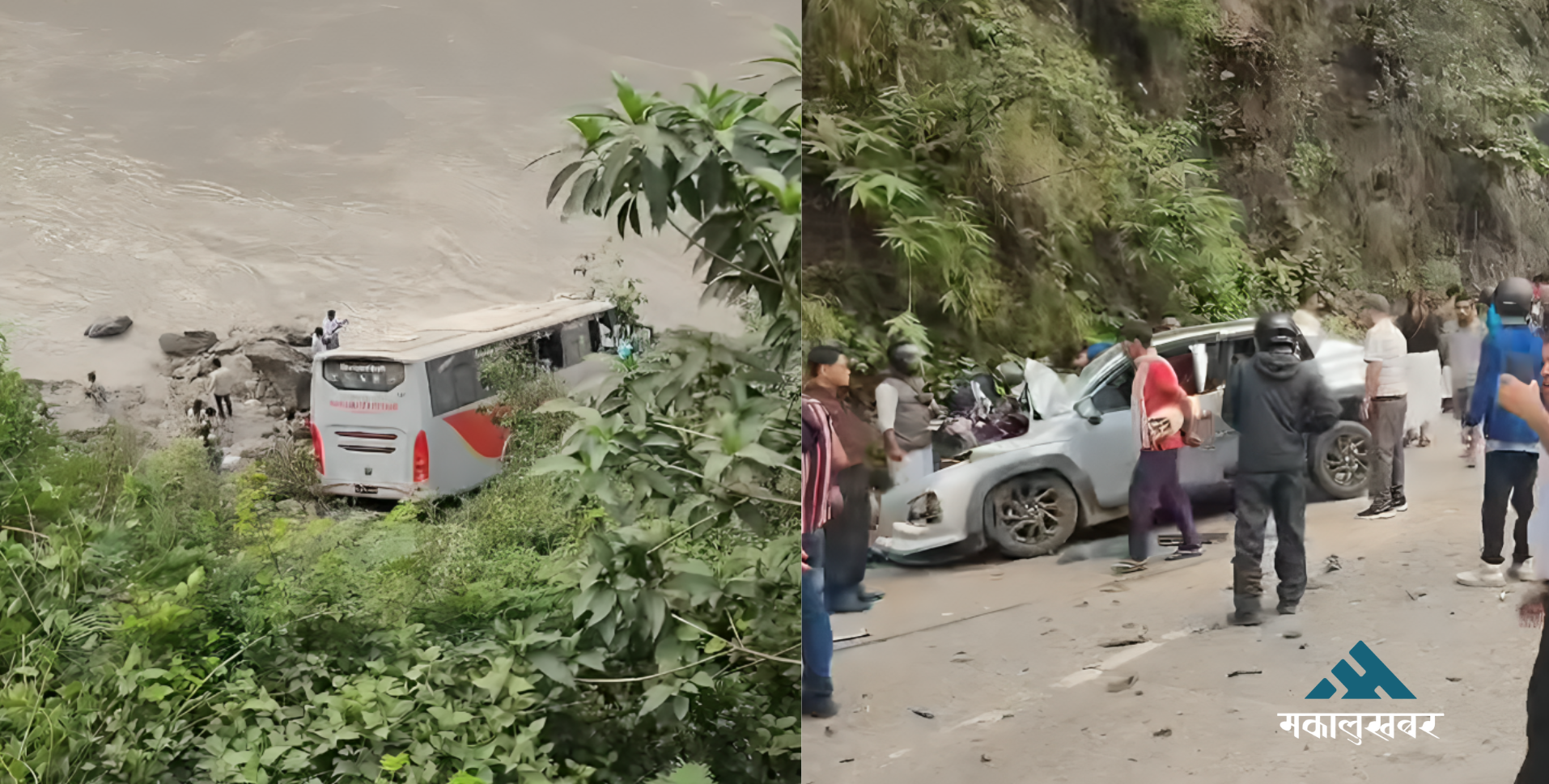 Night bus plunged into Trishuli River: 20 injured, 5 critical