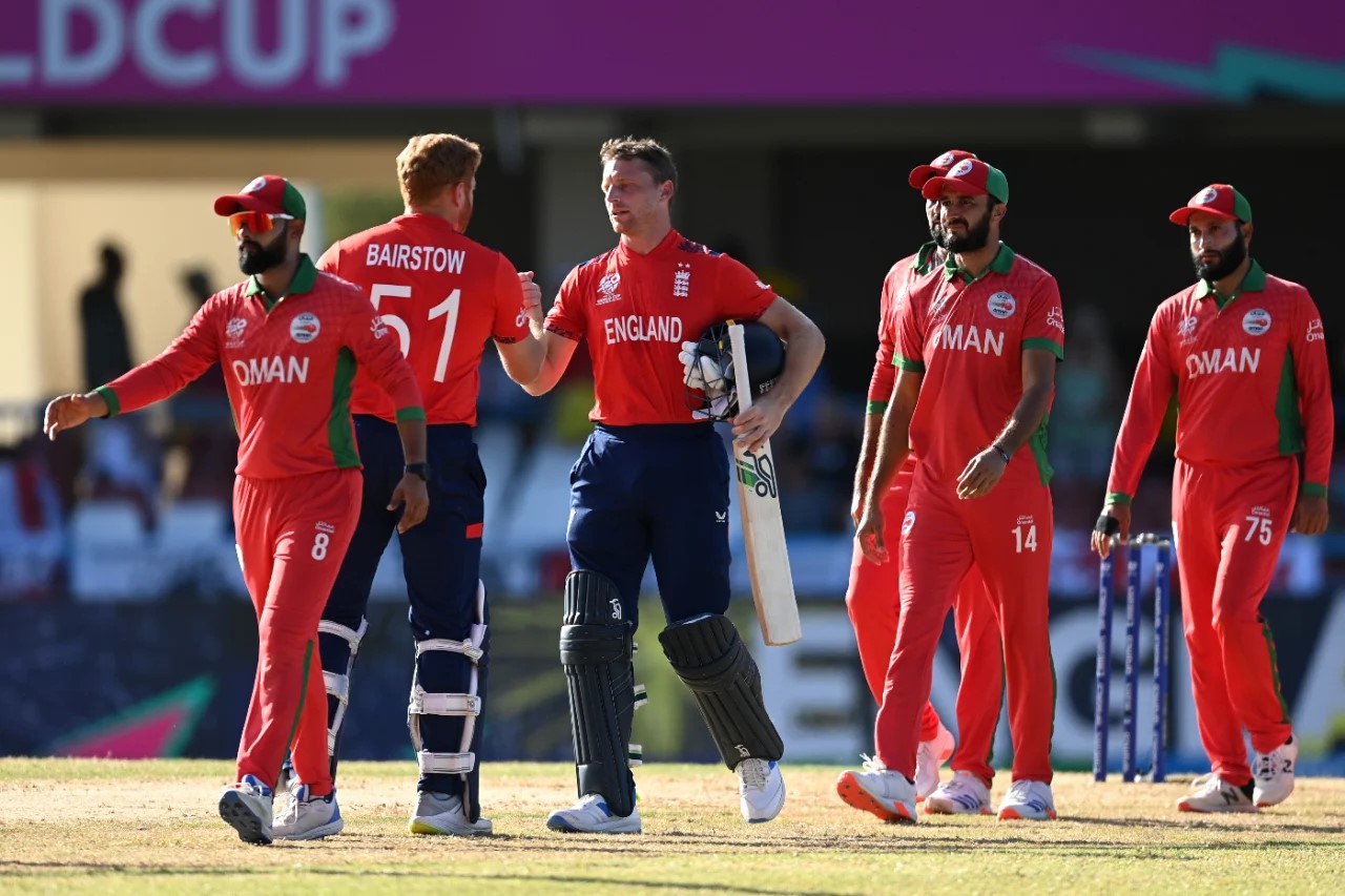 England keeps Super 8 hopes alive with 8-wicket victory over Oman