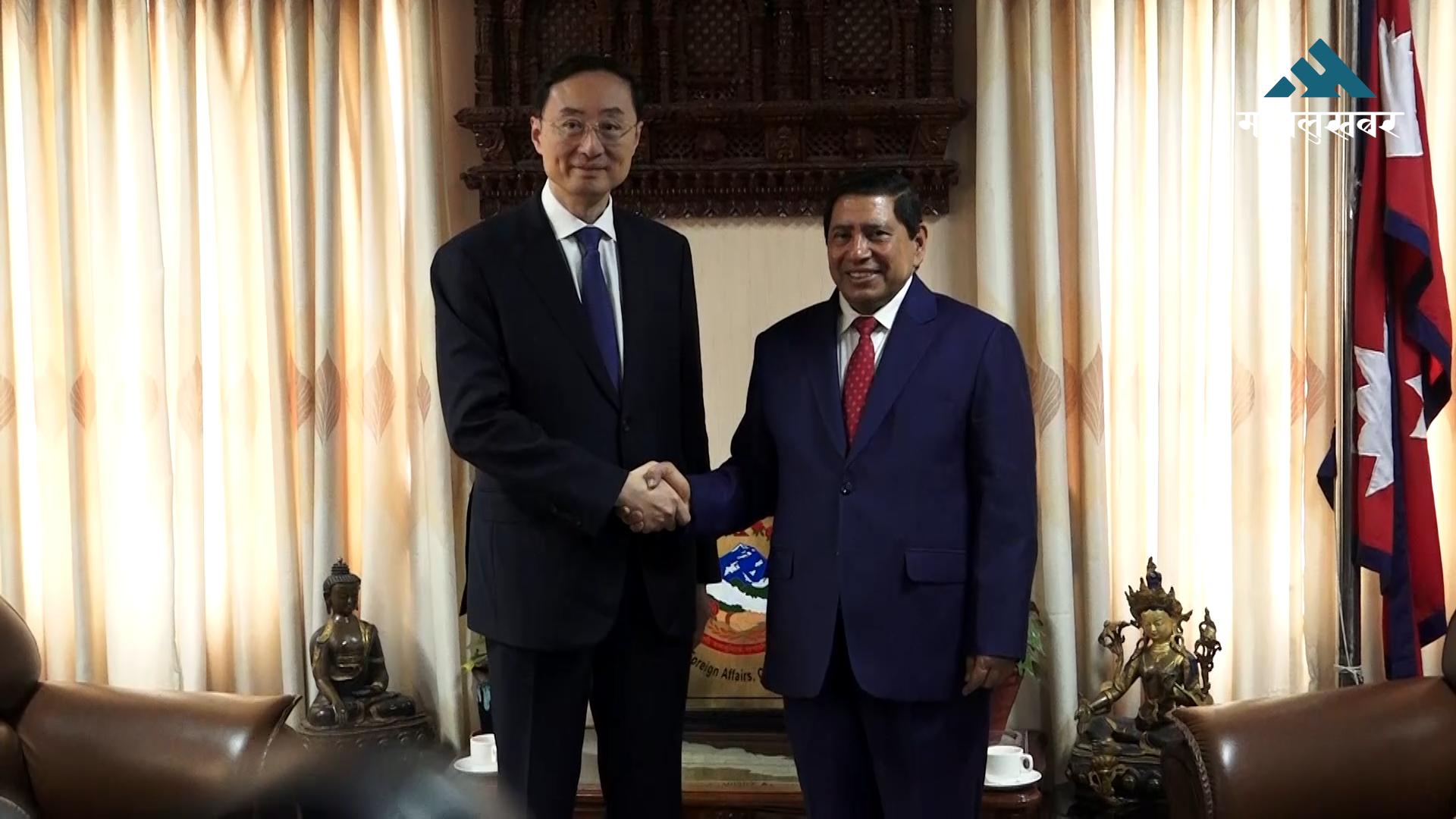 Foreign Minister Shrestha & Chinese Vice Foreign Minister Weidong met