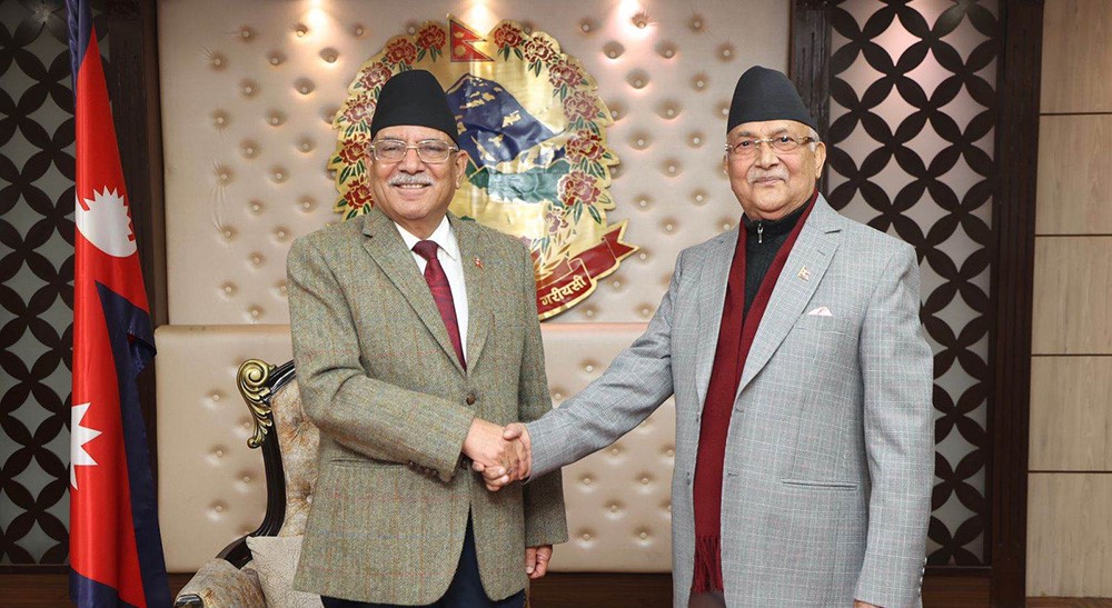 Prachanda-Oli concluded talks in Baluwatar before PM’s leaves for India