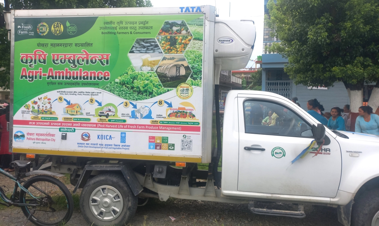Consumers elated with operation of ‘agriculture ambulance’ in Pokhara