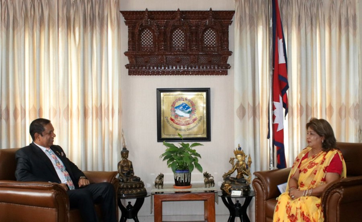 Sri Lankan ambassador courtesy call with Foreign Minister Rana