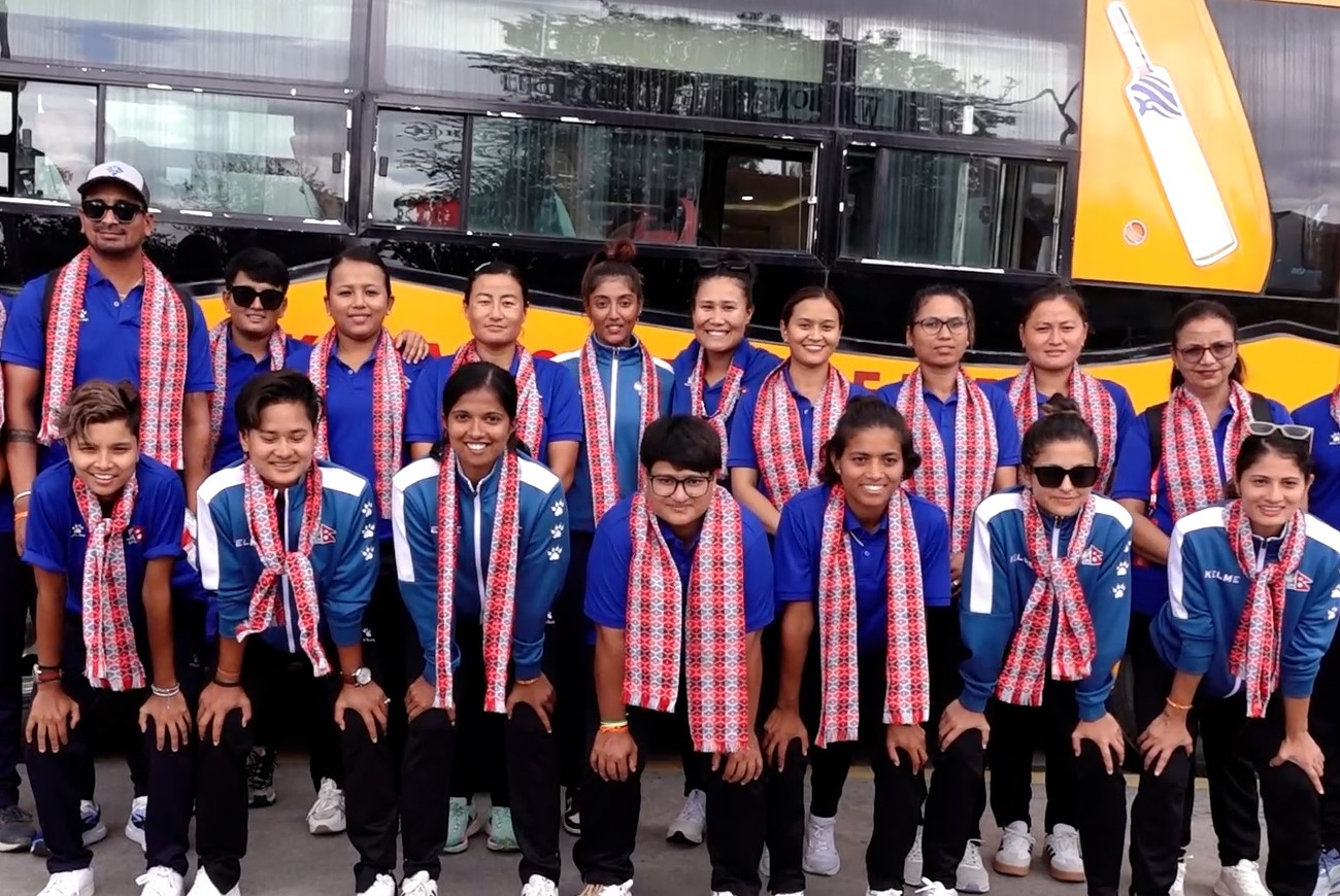 Nepal women’s cricket team returns home after Asia Cup participation