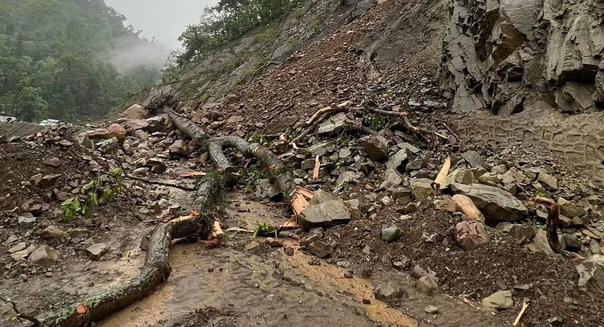 One dies in landslide, roads blocked