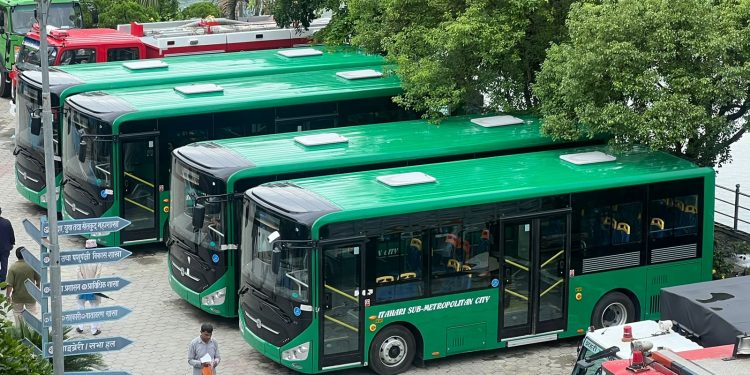 Itahari launched an electric city bus