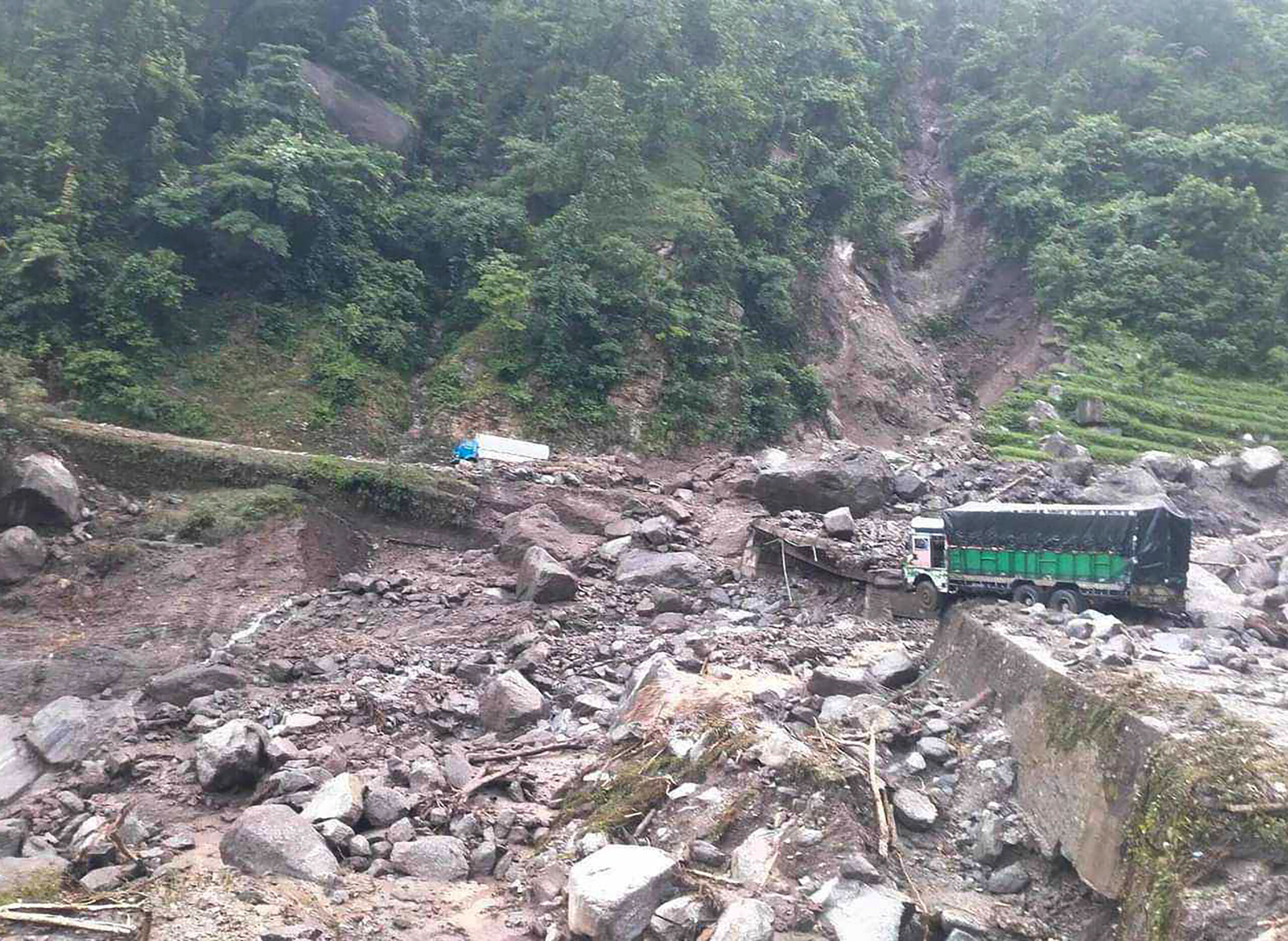 Karnali highway blocked by landslide