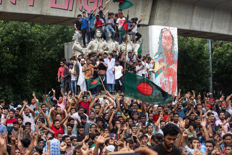 Son of ousted Bangladesh leader warns of ‘chaos’ without swift polls