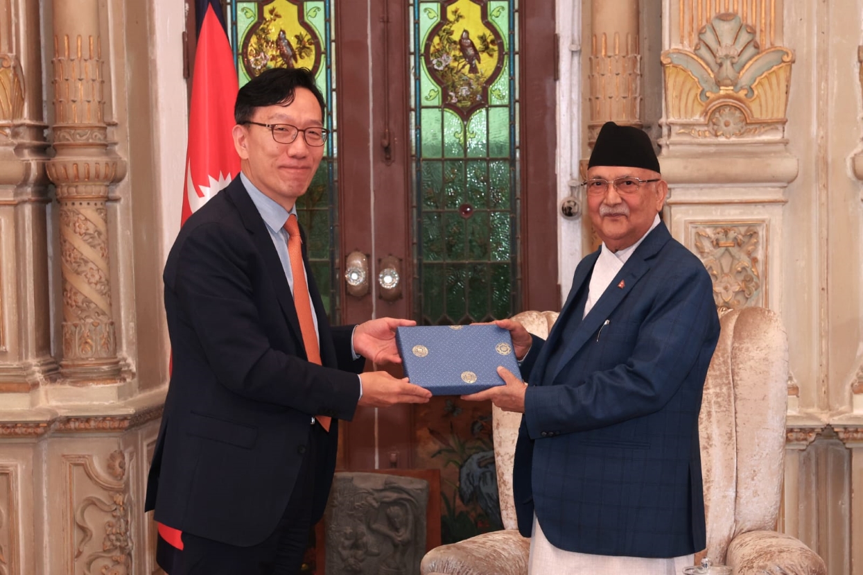 South Korean ambassador pays courtesy call on PM Oli