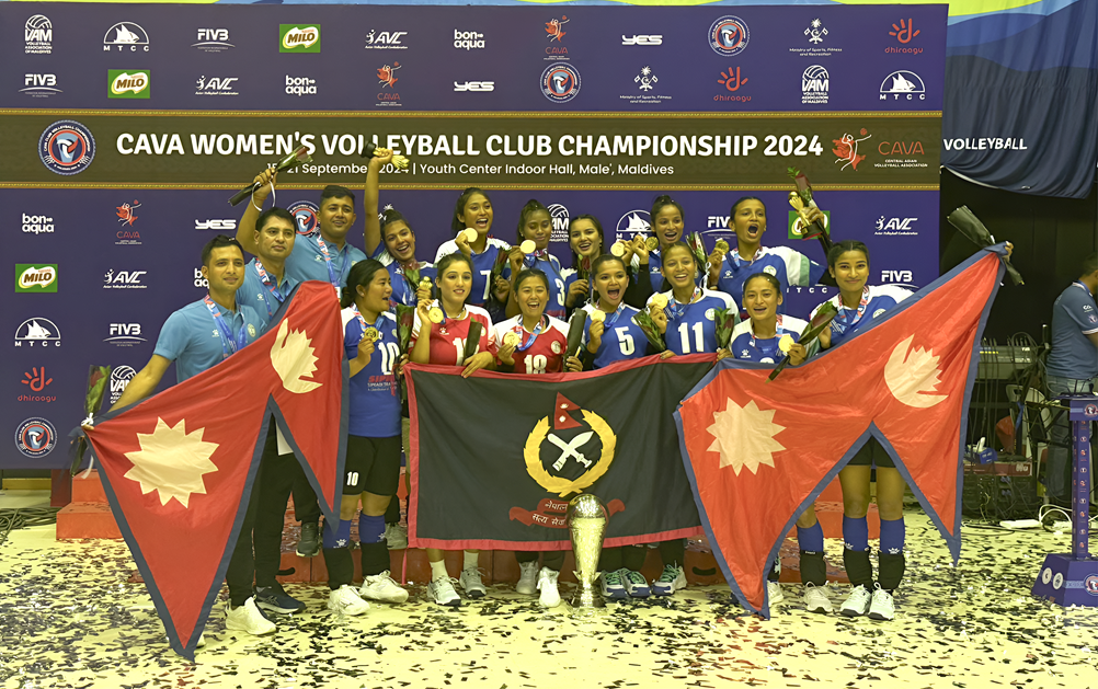 Nepal Police Women’s Volleyball team claims title at CAVA Women’s Volleyball Club Championship