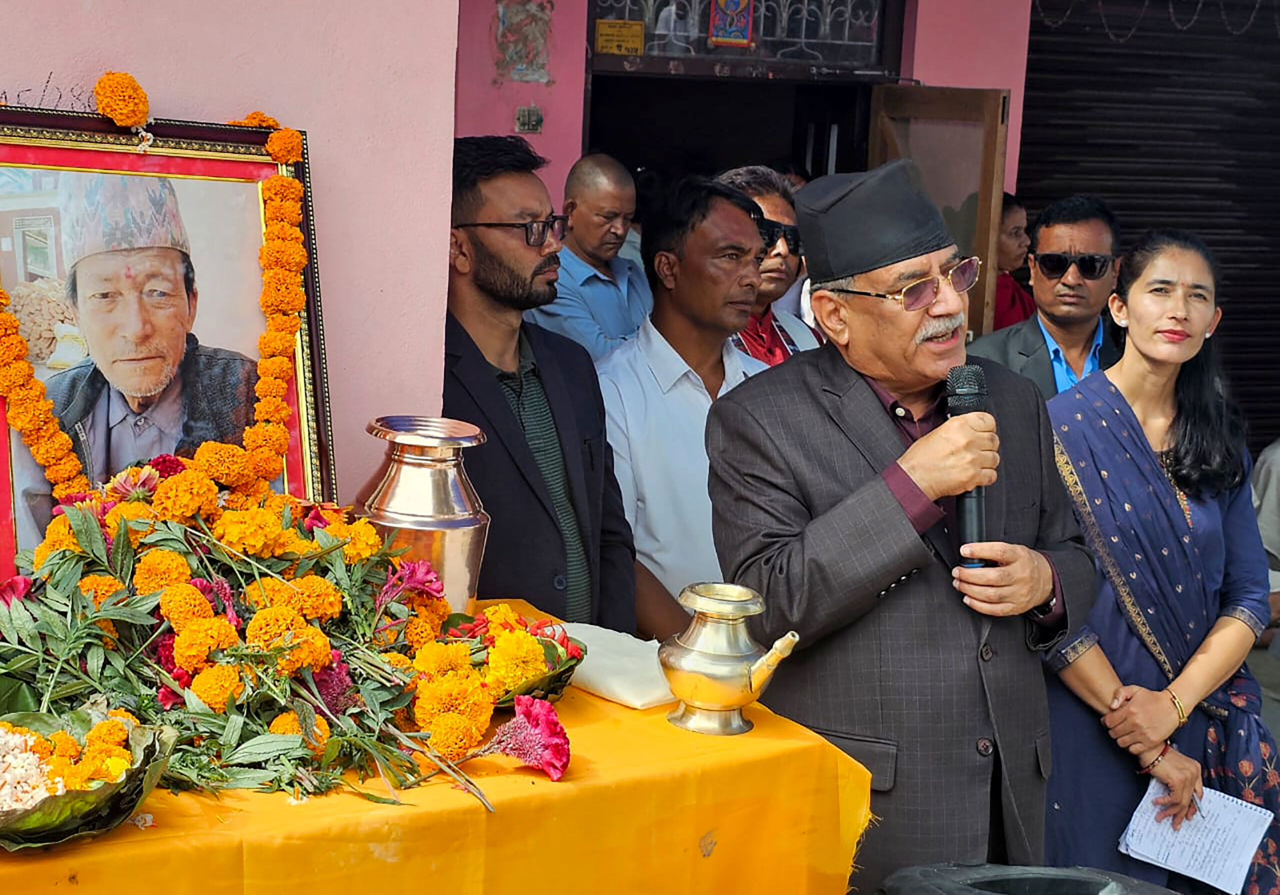 Chair Dahal applauds Dulal for encouraging children to engage in social movement