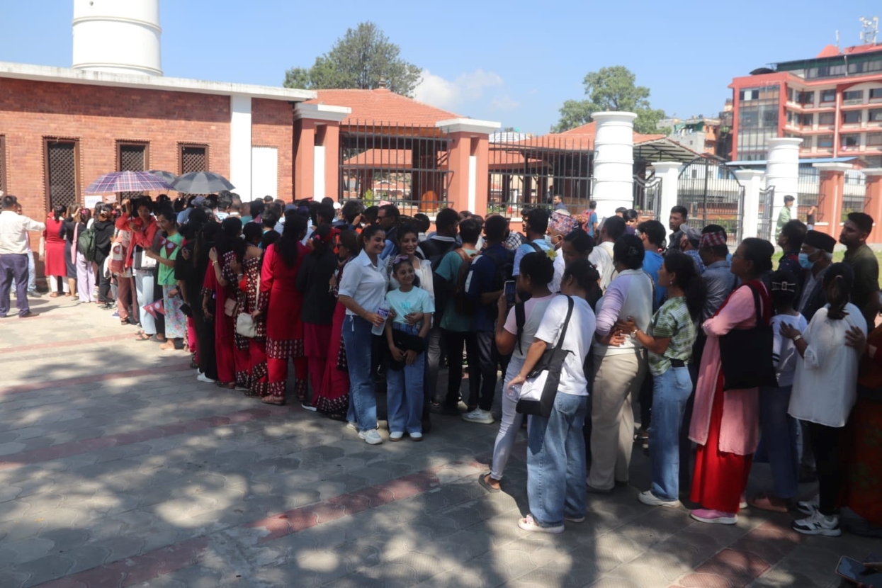 Crowds flock to Dharahara after reopening to the public