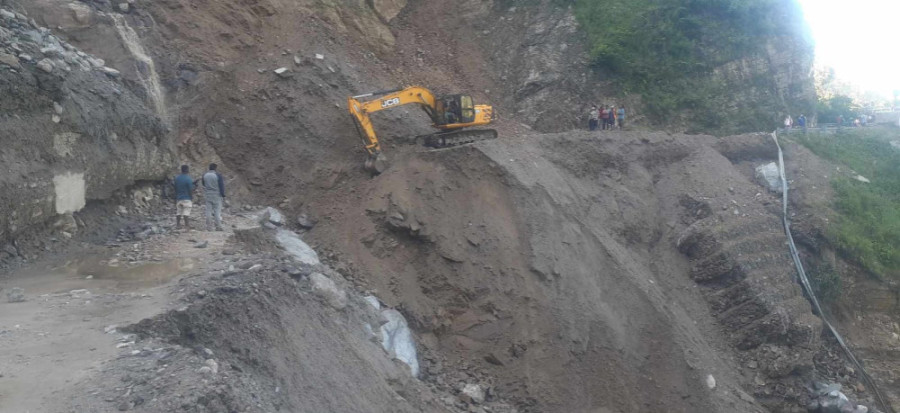 Karnali highway obstructed again